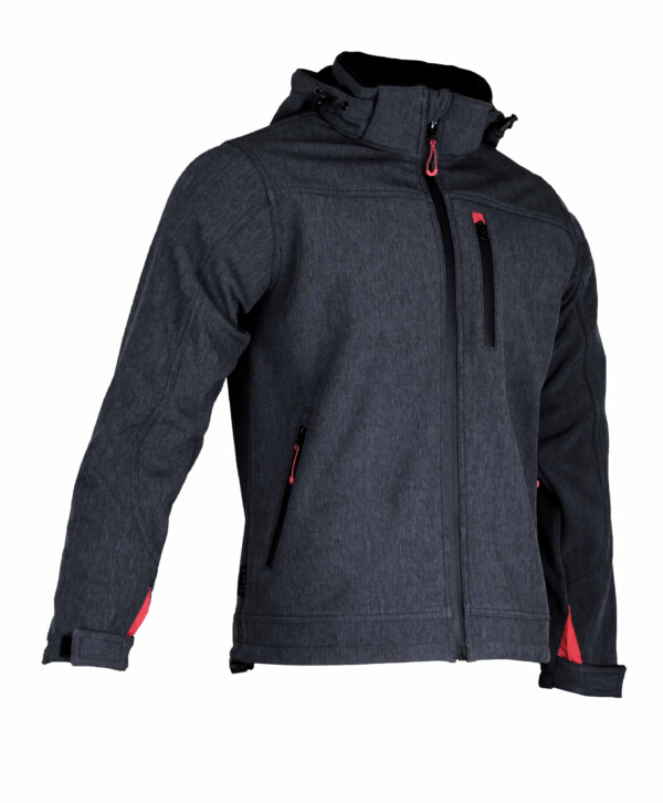 VESTE SOFTSHELL TREILLIS CAPUCHE AMOVIBLE - LMA LEBEURRE